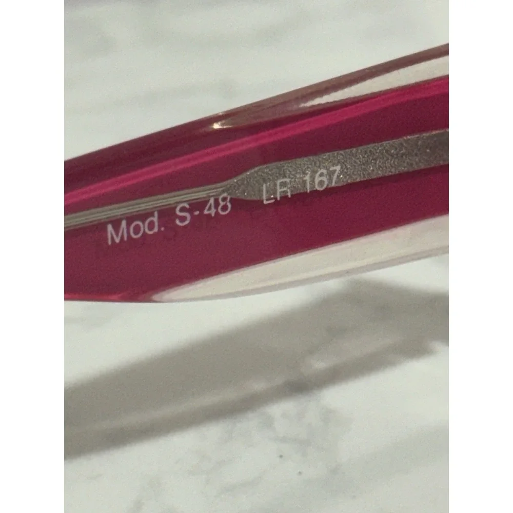 Robert La Roche Vienne Vintage Sunglasses Mod S-48 Rainbow Glitter‎ Pink Italy